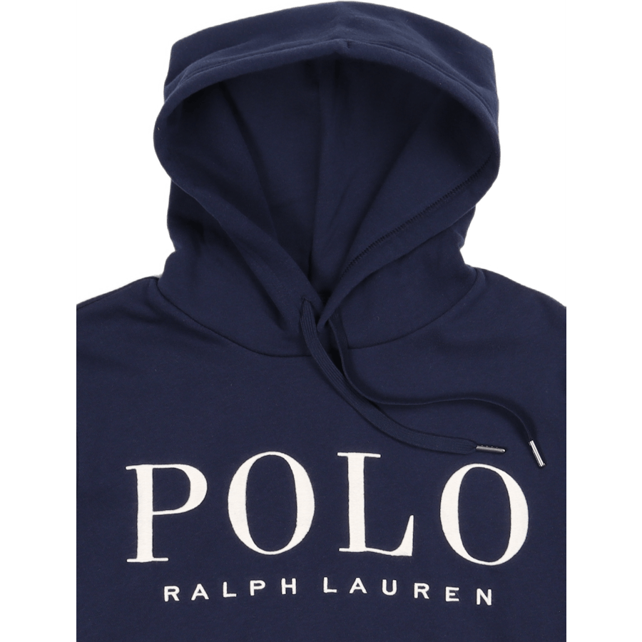 Felpa con cappuccio in pile Cruise Navy con logo ricamato