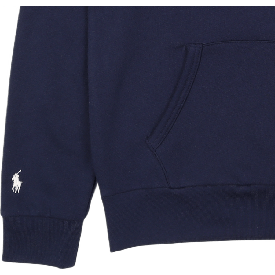 Felpa con cappuccio in pile Cruise Navy con logo ricamato