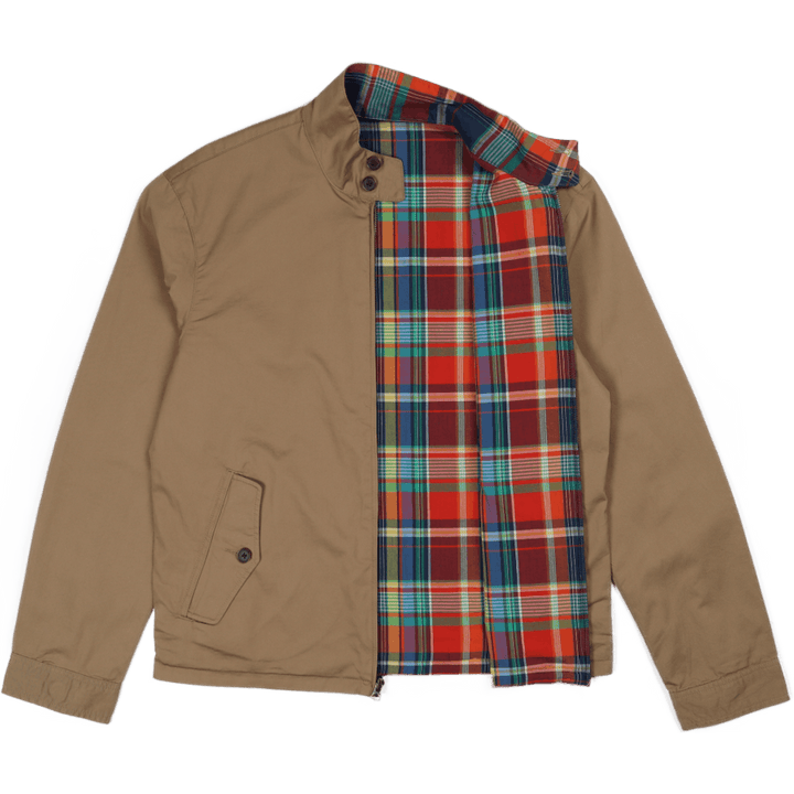 Wendbare Chino-Madras Jacke Madras/Luxury Tan