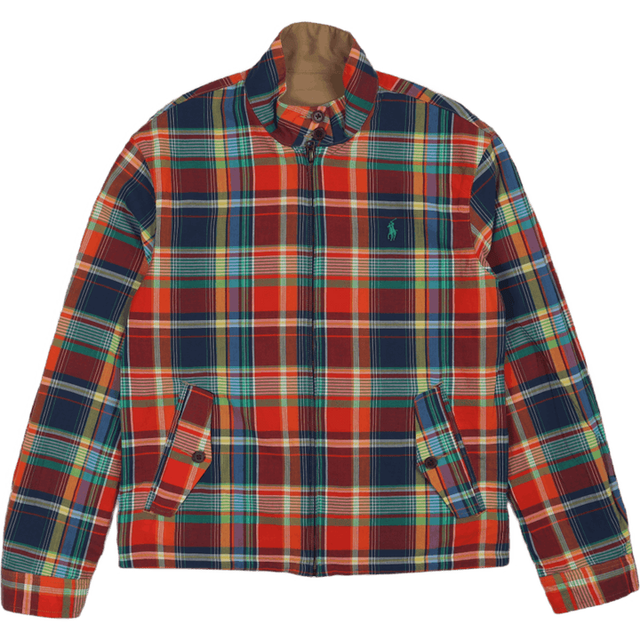 Wendbare Chino-Madras Jacke Madras/Luxury Tan