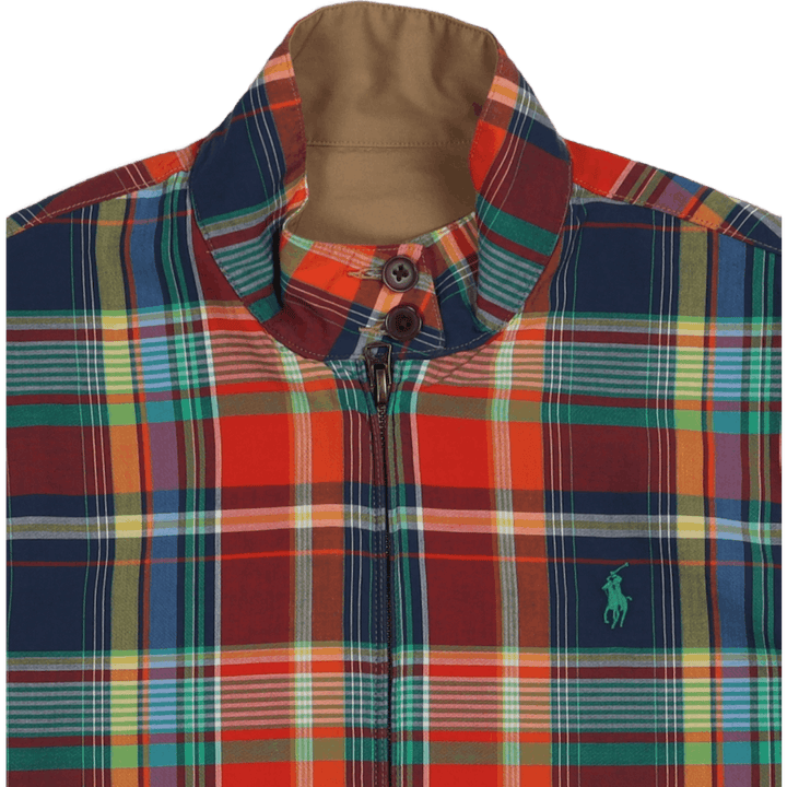 Wendbare Chino-Madras Jacke Madras/Luxury Tan