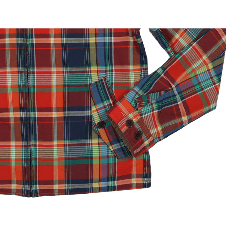 Wendbare Chino-Madras Jacke Madras/Luxury Tan