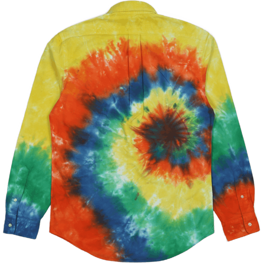 Custom Fit Tie-Dye Oxford Hemd 5626 Blau/Grün Tie Dye Multi