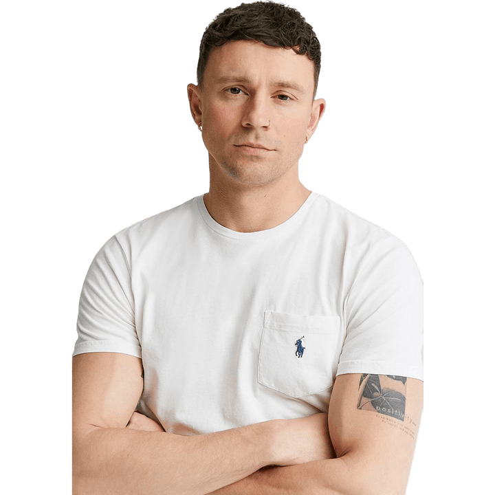 Polo Ralph Lauren Custom Slim Cotton-Linen Pocket T-Shirt