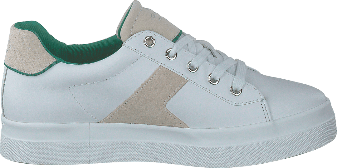 Baskets Avona blanches/beige