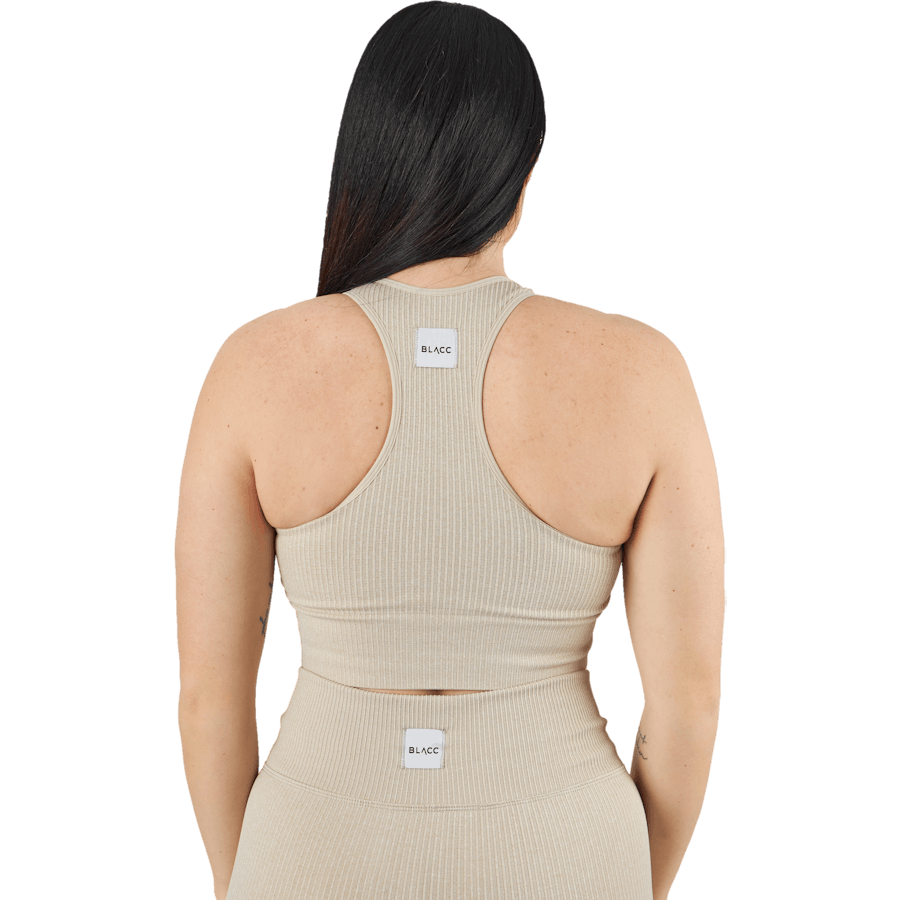 Crop top côtelé sans coutures motif champignon