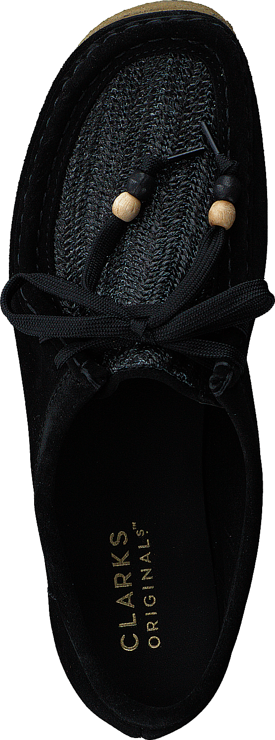 Wallabee Black Raffia