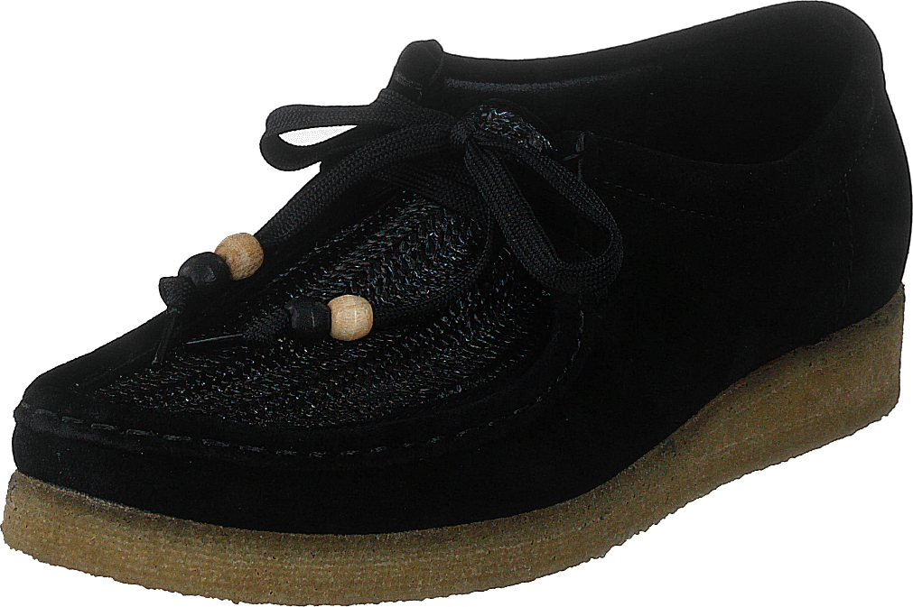 Wallabee Black Raffia
