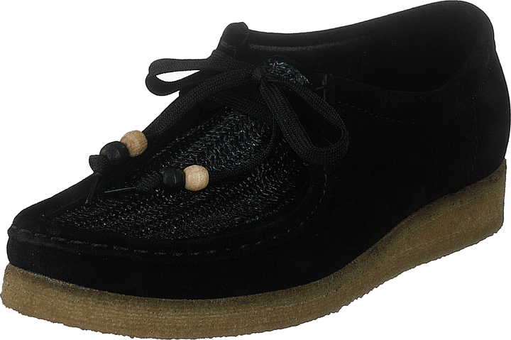 Wallabee Black Raffia