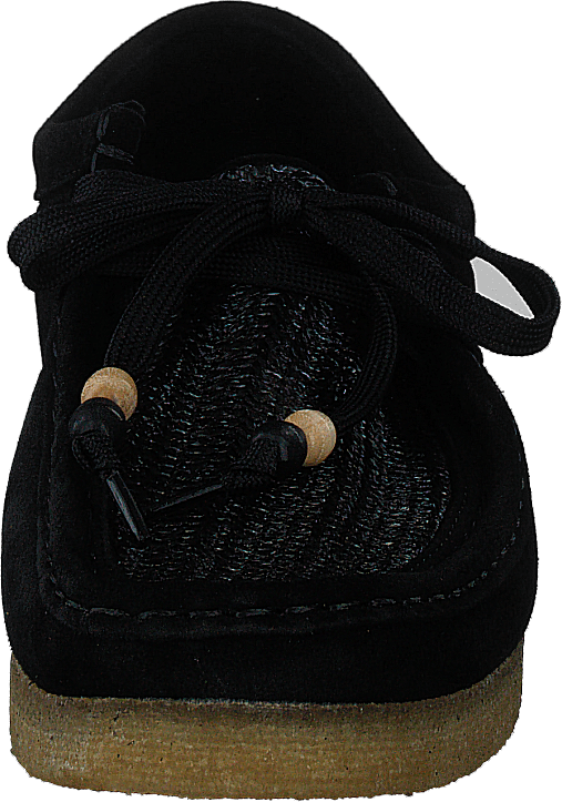 Wallabee Black Raffia