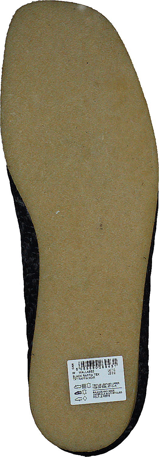 Wallabee Black Raffia