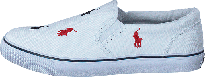 Keaton Slipon blanc/marine, rouge