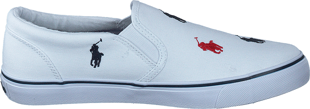 Keaton Slipon blanc/marine, rouge