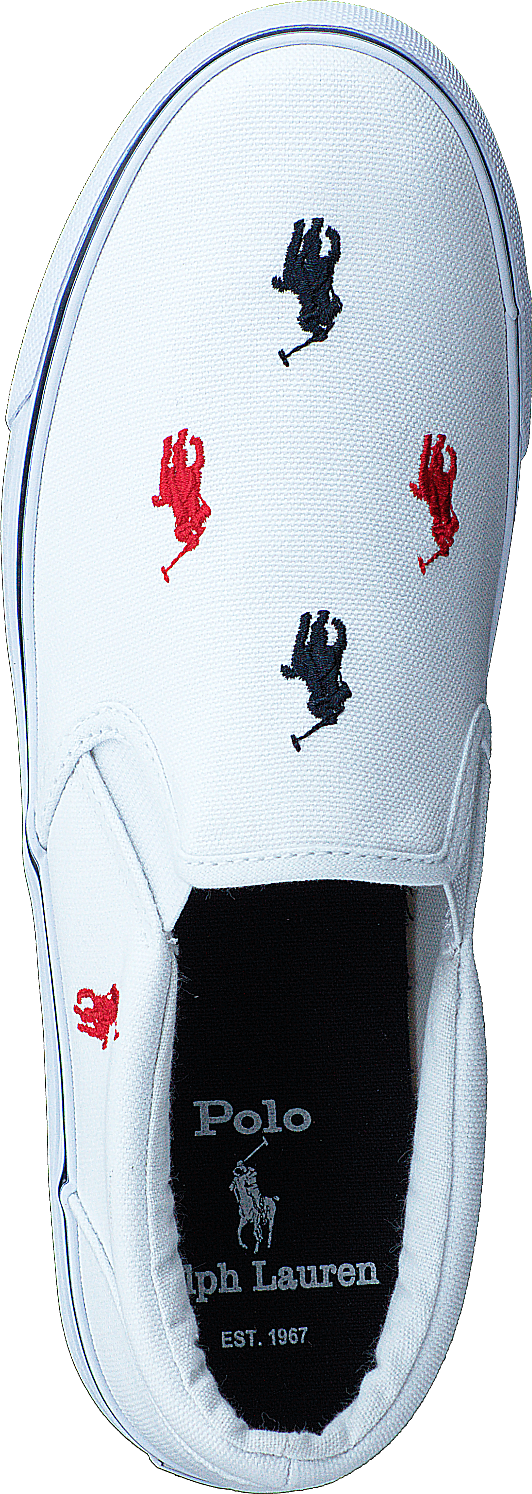 Keaton Slipon blanc/marine, rouge