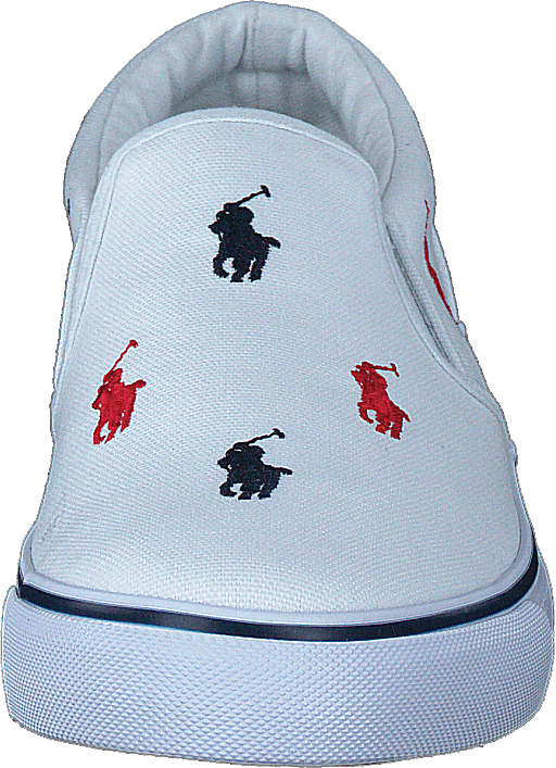 Keaton Slipon blanc/marine, rouge