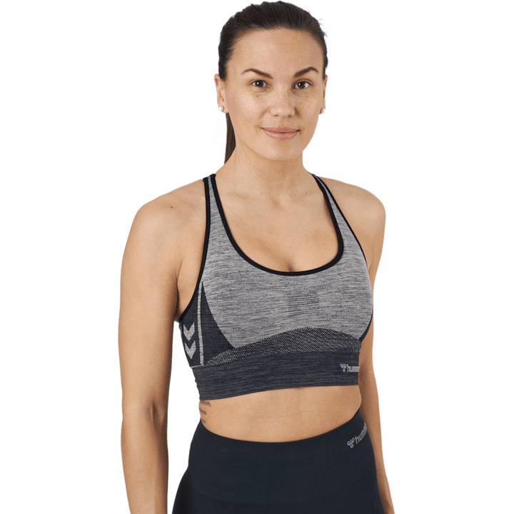 Hmlclea Seamless Sports Top Chateau Gray/black Melange