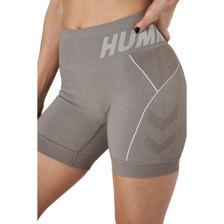 Hmlte Christel Pantaloncini senza cuciture Chateau Grigio/Driftwood Melange