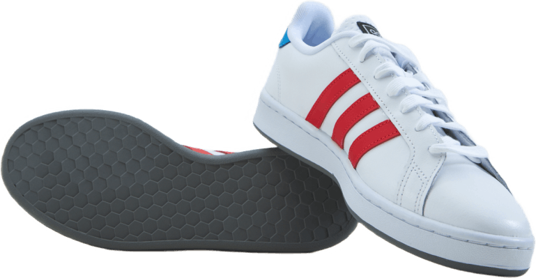 Grand Court Base Shoes Cloud White / Vivid Red / Blue Rush
