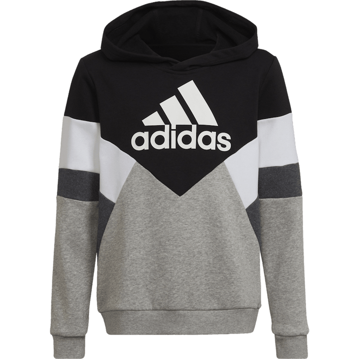 Felpa con cappuccio in pile colorblock nero