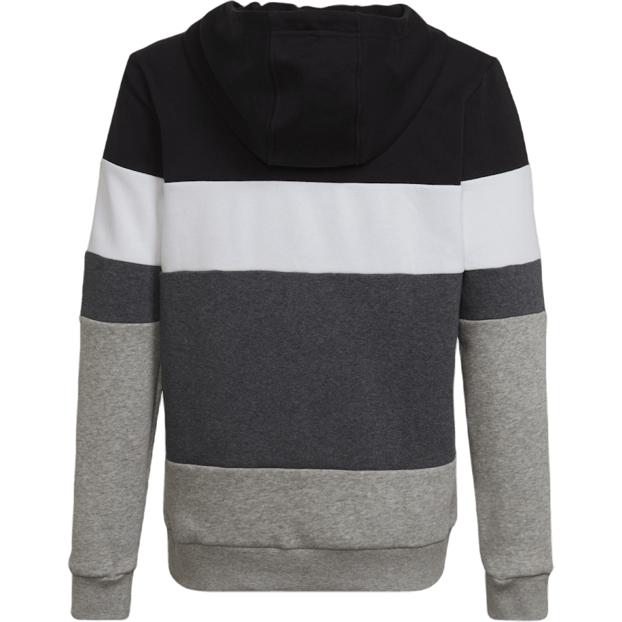 Felpa con cappuccio in pile colorblock nero