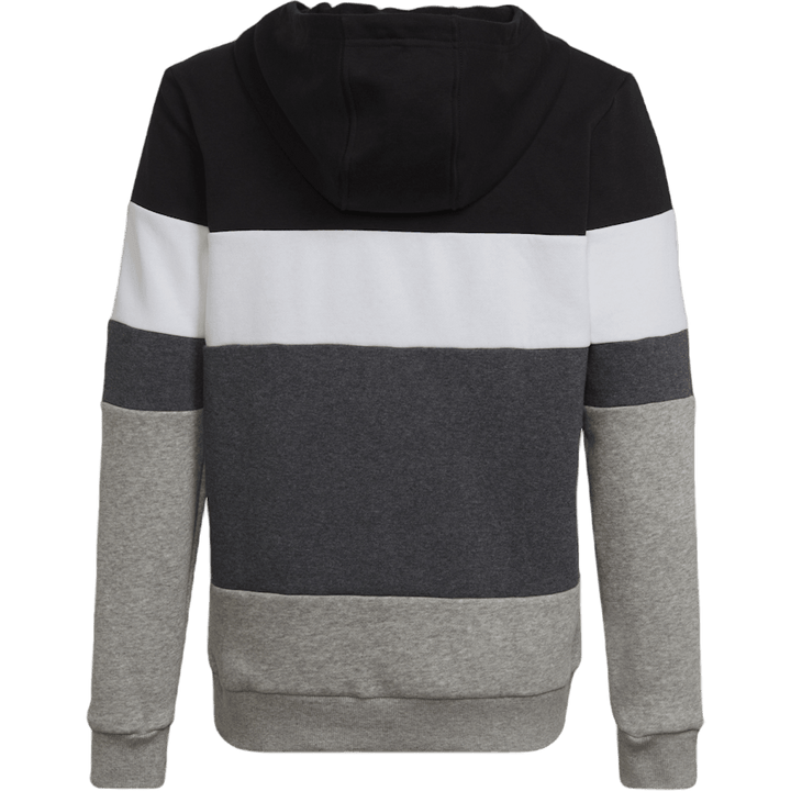 Felpa con cappuccio in pile colorblock nero