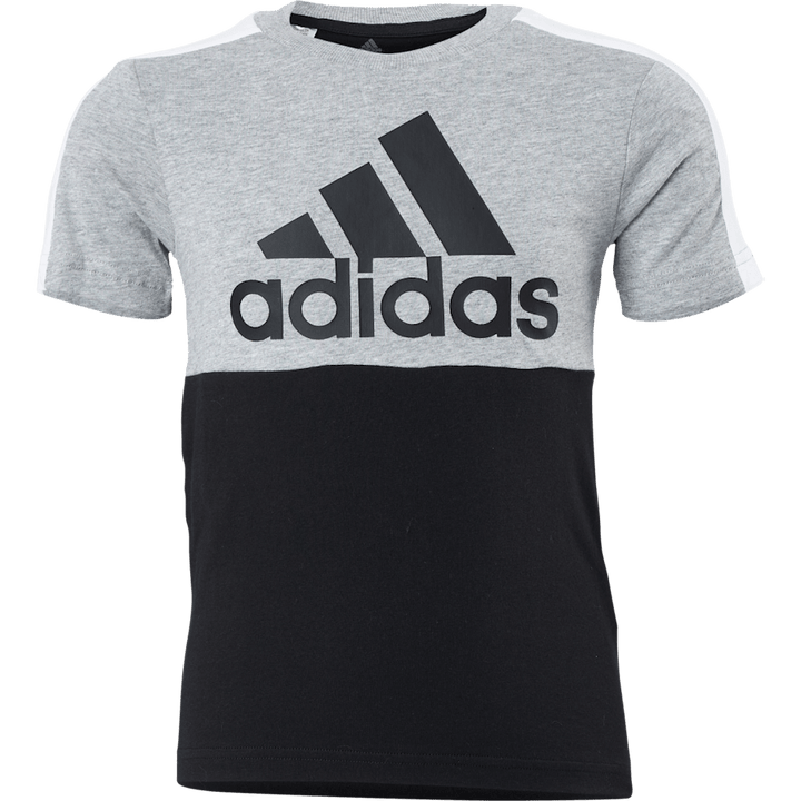 B Cb Logo Tee Black/medium Grey Heather/whit