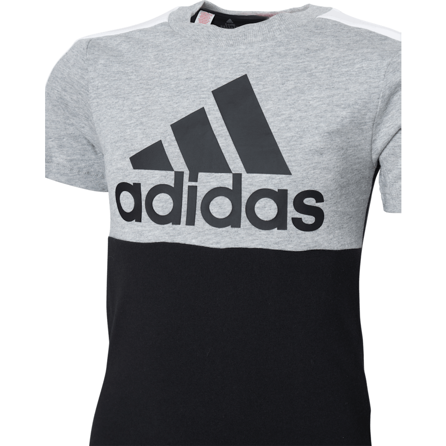 B Cb Logo Tee Black/medium Grey Heather/whit