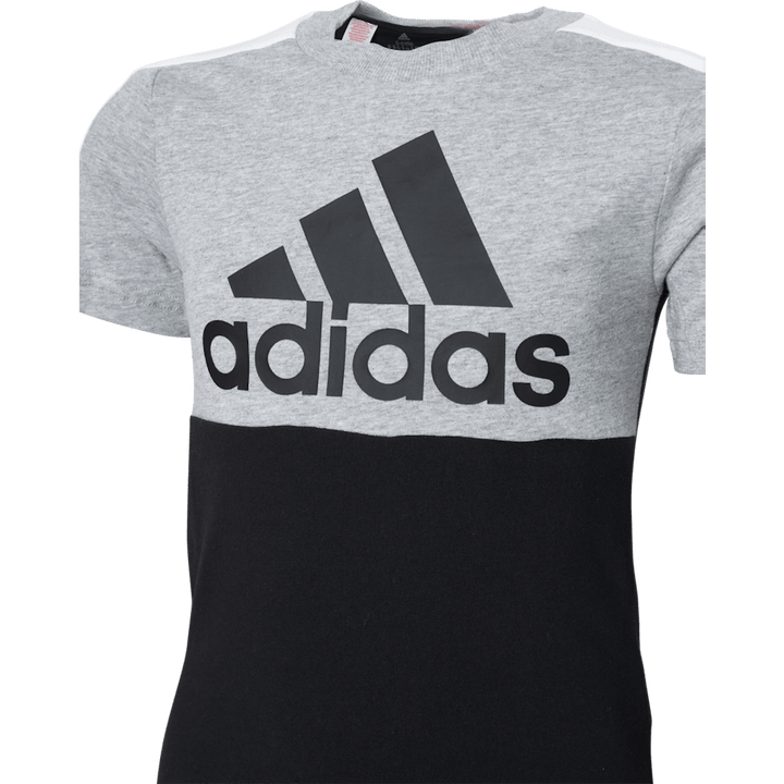 B Cb Logo Tee Black/medium Grey Heather/whit