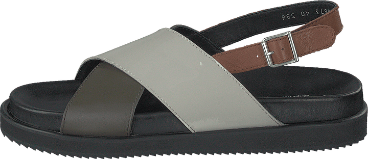 Footbed Sandal Black/olive/mint/cognac