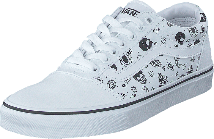 Mn Ward (skull Bandana) White/white