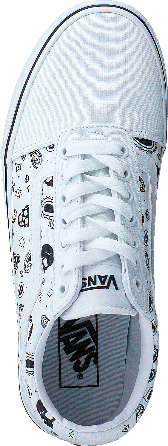Mn Ward (skull Bandana) White/white