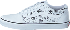 Mn Ward (skull Bandana) White/white
