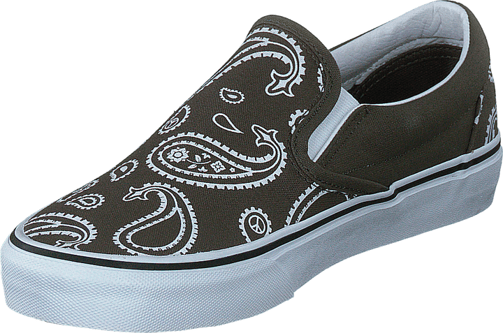 Ua Classic Slip-on (rahu Paisley)grplftrwht