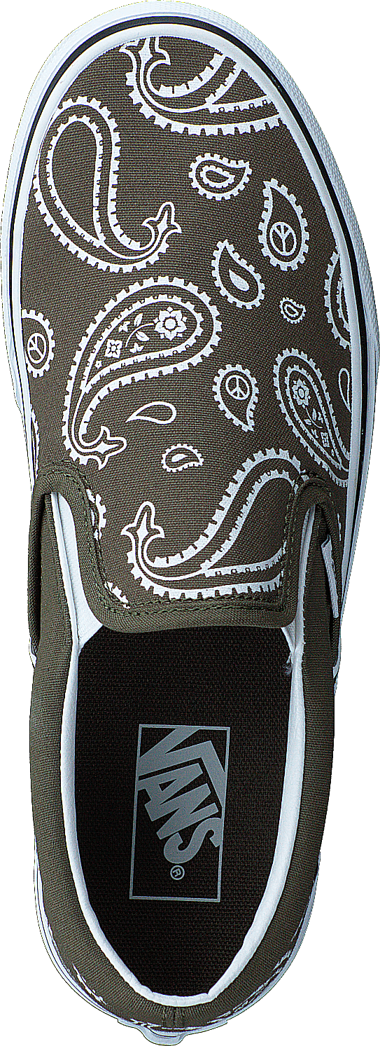 Ua Classic Slip-on (rahu Paisley)grplftrwht