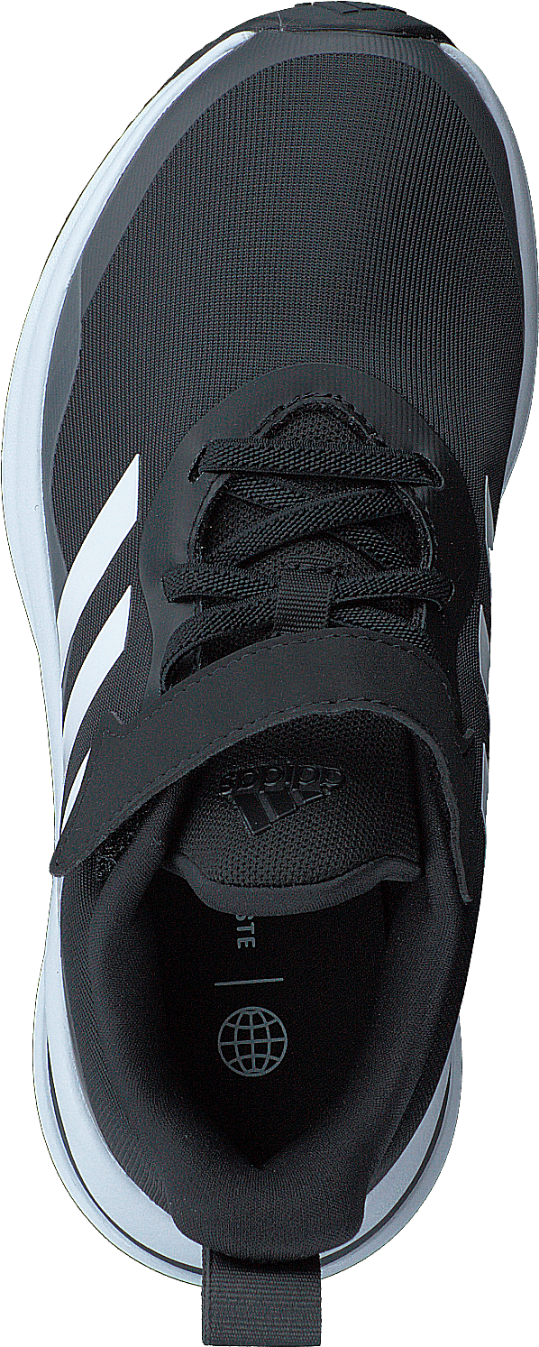 FortaRun Elastic Lace Top Strap Running Shoes Core Black / Cloud White / Grey Six