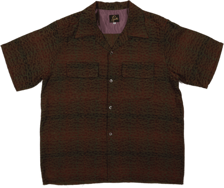 C.o.b. S/s klassikaline särk - R/w B-leopard B