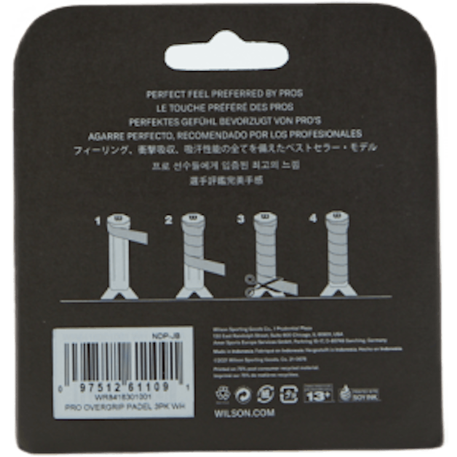 Pro Overgrip Padel, lot de 3, blanc