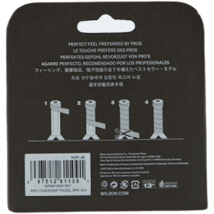 Pro Overgrip Padel, lot de 3, blanc