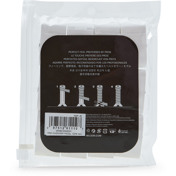 Pro Overgrip Padel 12pk White