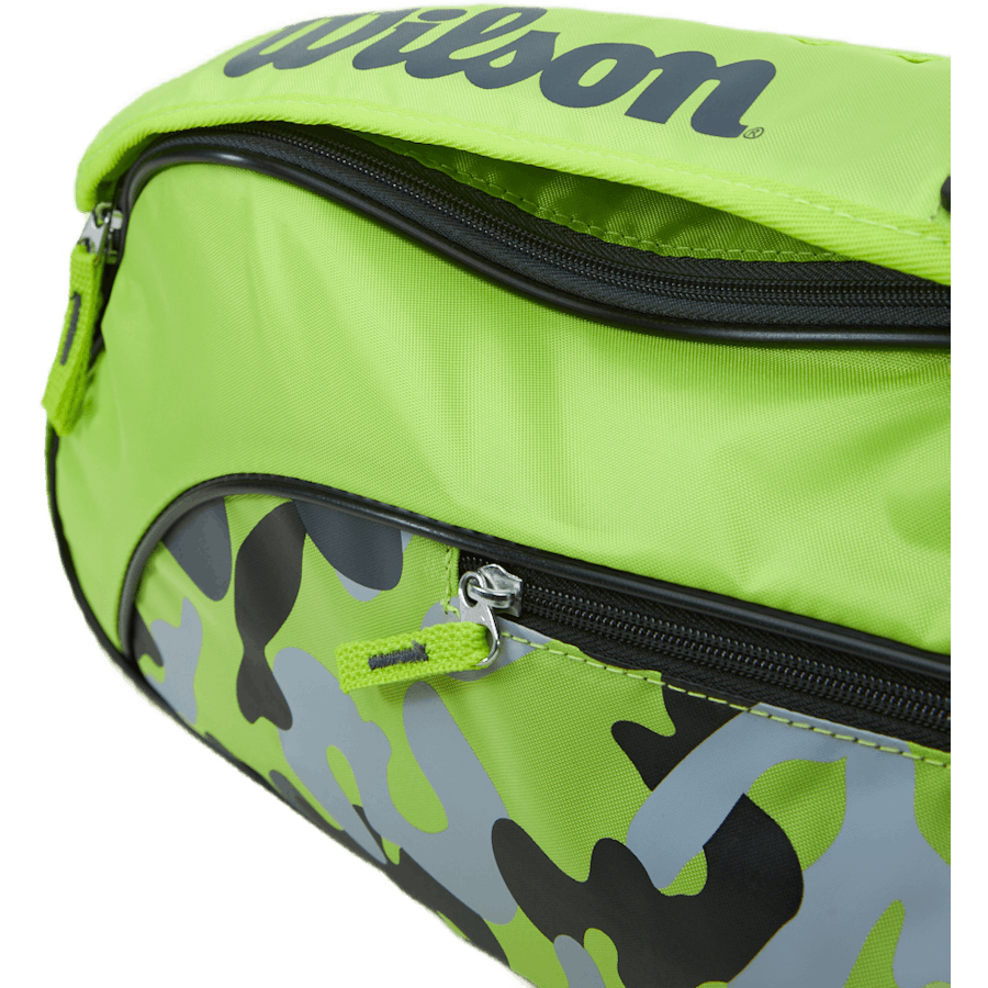 Junior Racketbag Wild Lime/harmaa/musta