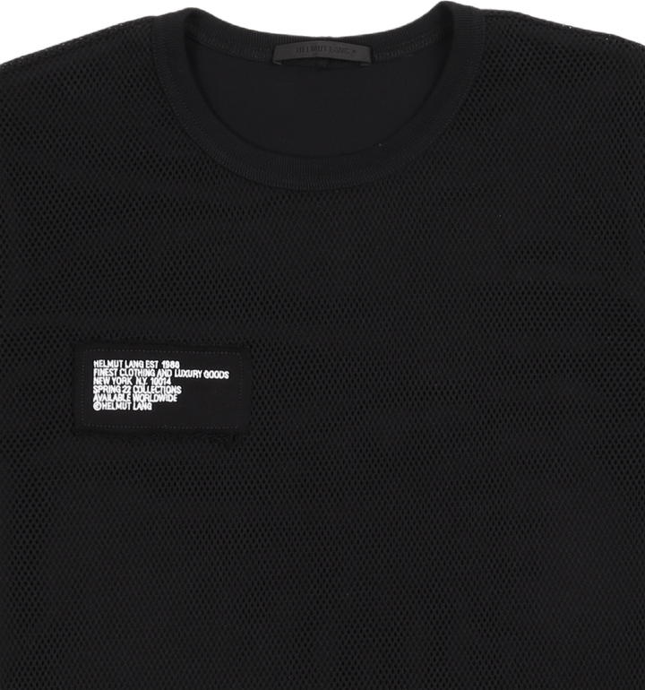 Trapunto Mesh Tee Schwarz
