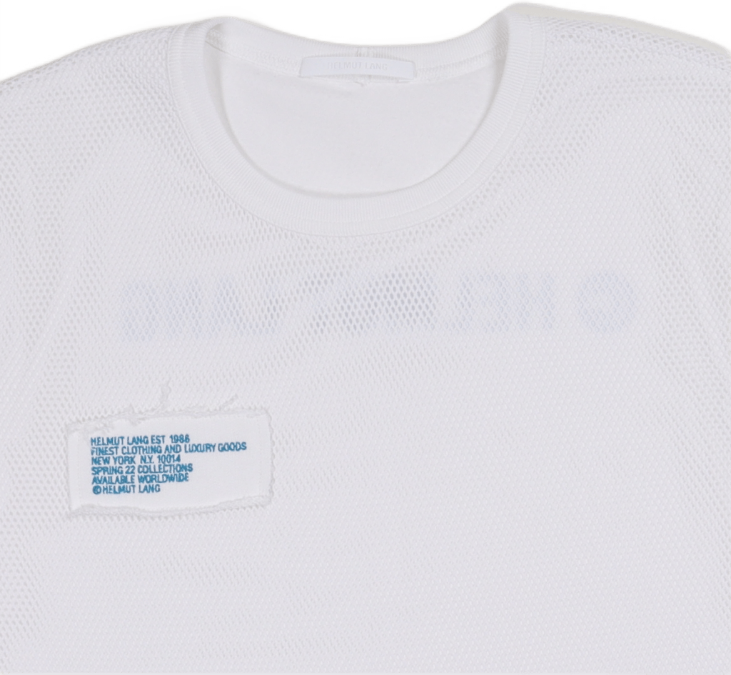 Trapunto Tee a rete Bianco