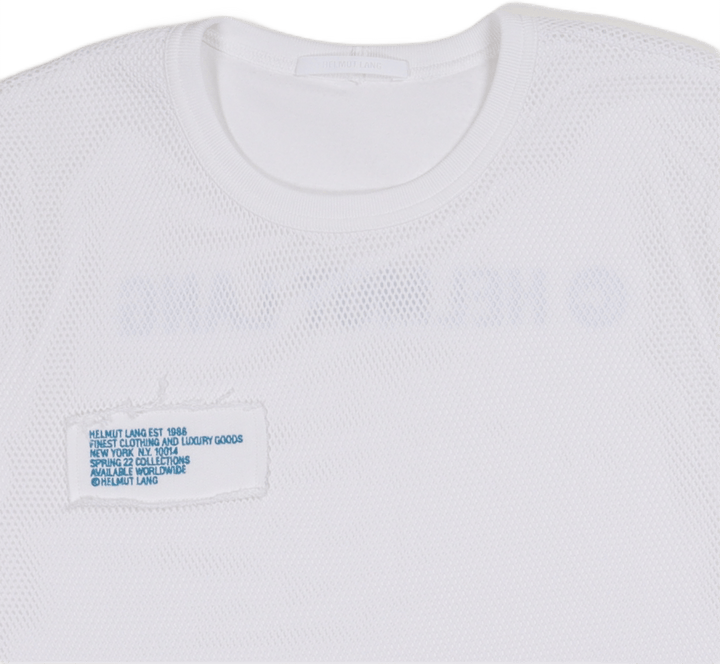 Trapunto Tee a rete Bianco