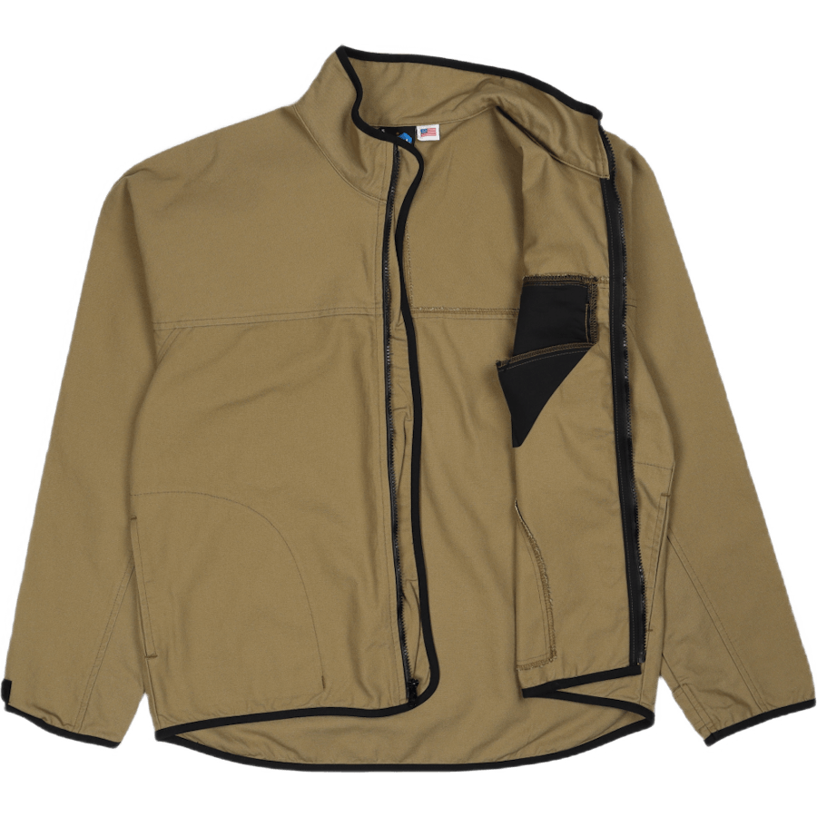 L/s Fz Throwshirt Heritage Khaki