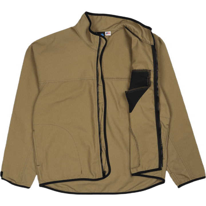 L/s Fz Throwshirt Heritage Khaki
