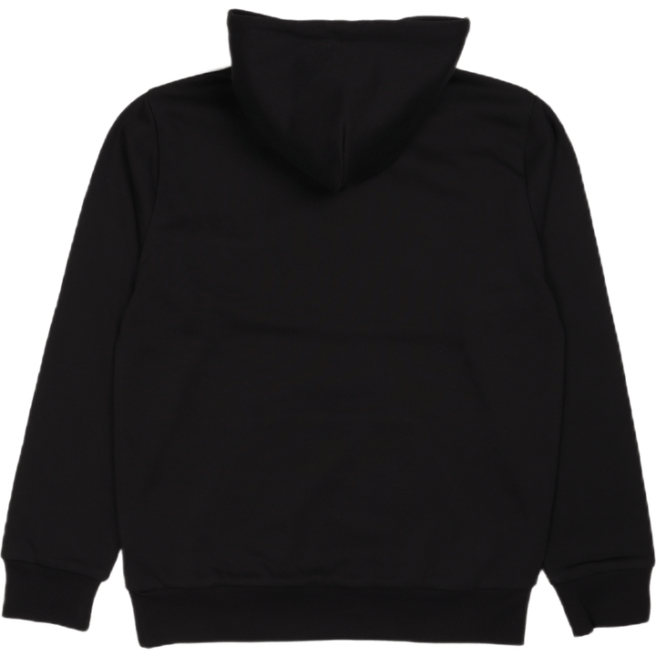 Hooded Script Embroidery Sweat Black / White