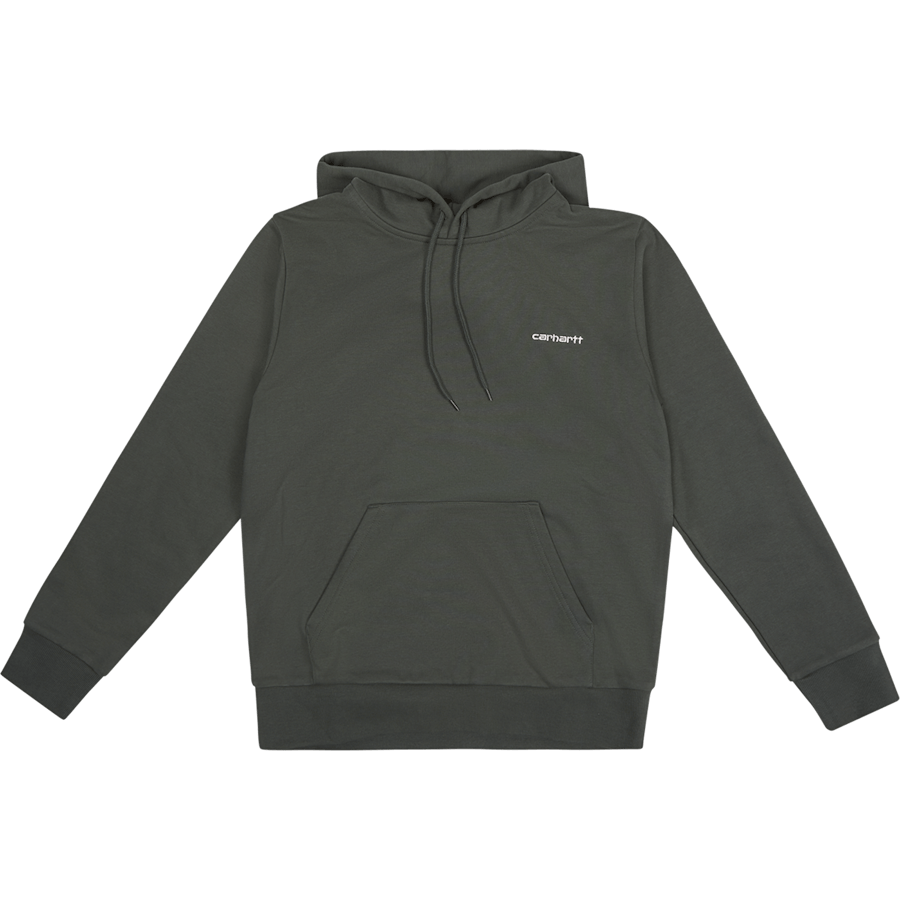 Hooded Script Embroidery Sweat Hemlock