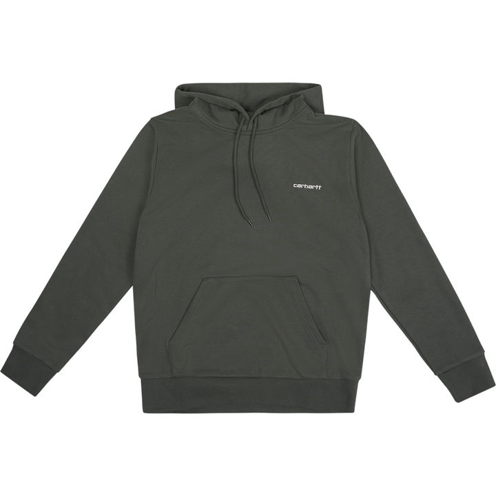 Hooded Script Embroidery Sweat Hemlock