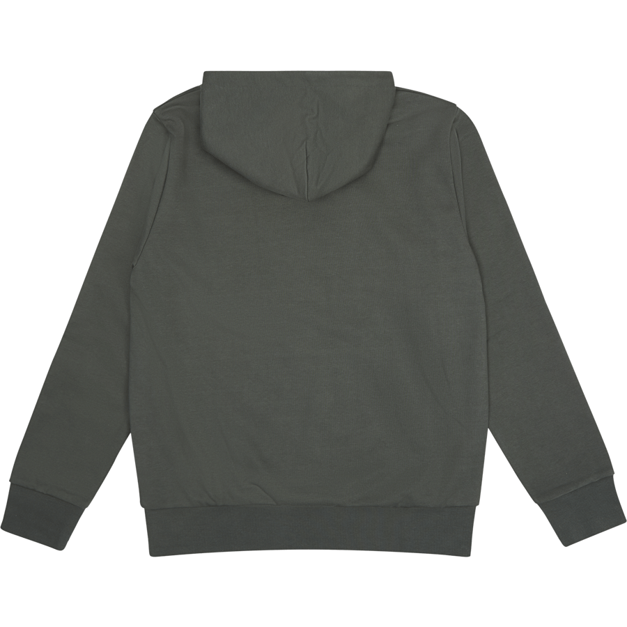 Hooded Script Embroidery Sweat Hemlock