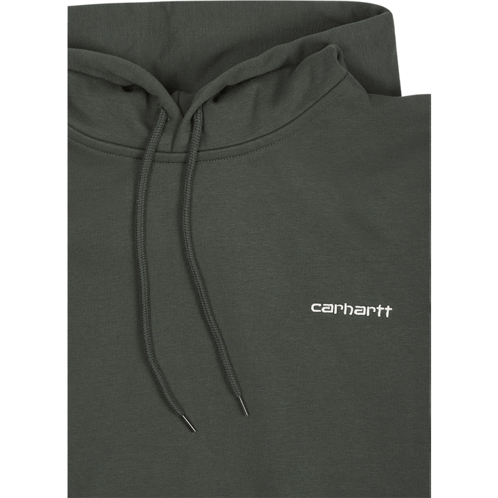 Hooded Script Embroidery Sweat Hemlock